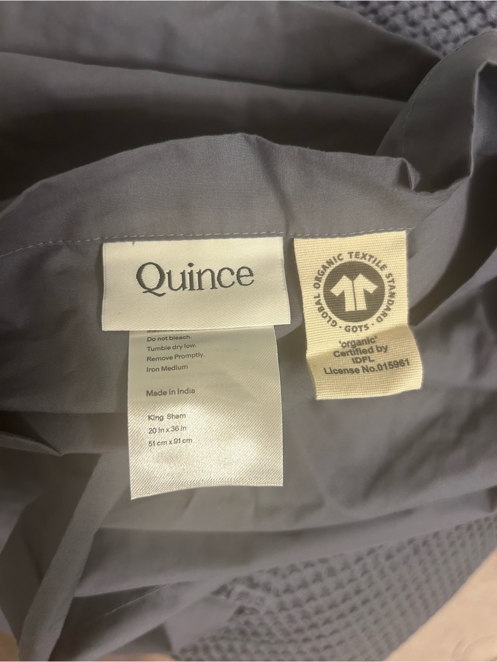 NWT Quince Organic Mineral Blue Waffle Duvet Cover Set with Shams! - Picture 9 of 13